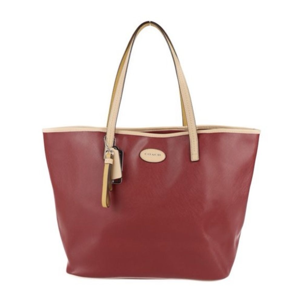 [SOLD] Coach Red Leather Tote with Elegant Design
